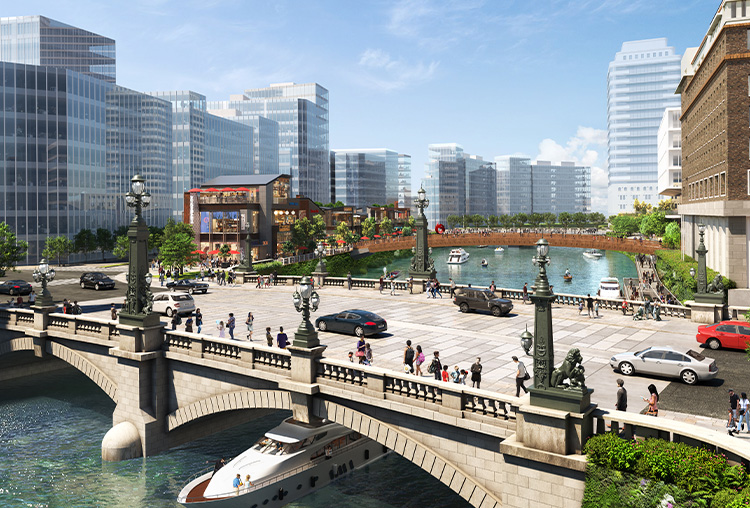 水の都日本橋としての景観、環境を取り戻すことに向けて、街を挙げて目指している