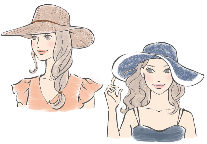 １）女優帽